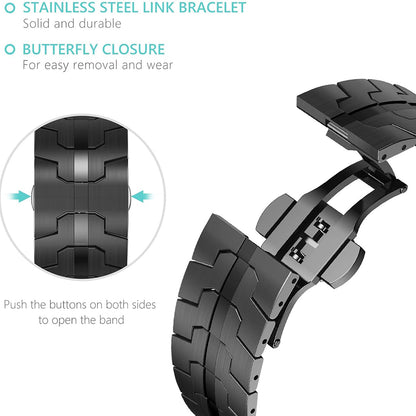 Techsuit W063 reim for Apple Watch 49mm / 46mm / 45mm / 44mm / 42mm Series, Svart