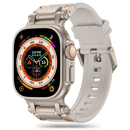 Techsuit W064 reim for Apple Watch 49mm / 46mm / 45mm / 44mm / 42mm Series, Sølv
