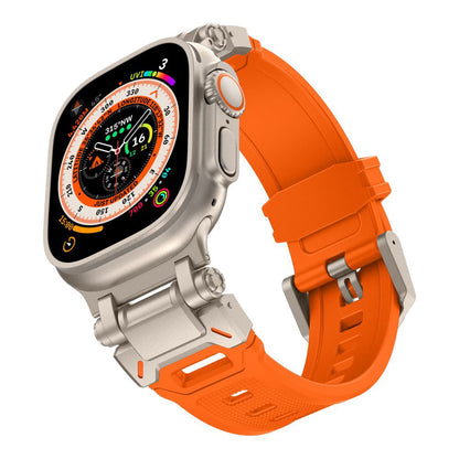 Techsuit W064 reim for Apple Watch 49mm / 46mm / 45mm / 44mm / 42mm Series, Sølv Oransje
