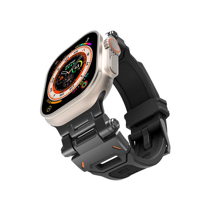 Techsuit W064 rem for Apple Watch 49mm / 46mm / 45mm / 44mm / 42mm-serien, svart