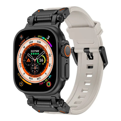Techsuit W064 reim for Apple Watch 49mm / 46mm / 45mm / 44mm / 42mm Series, Svart Grå