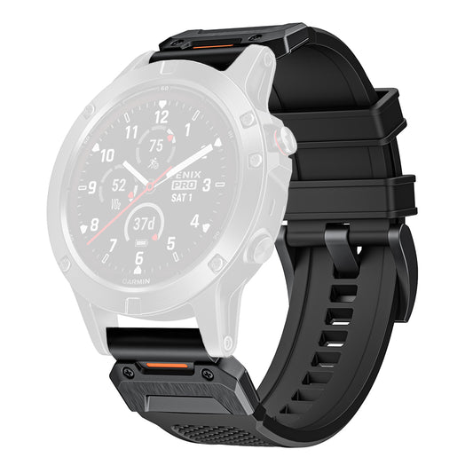 Techsuit W068 rem for Garmin Watch Fenix Series, 26mm, svart