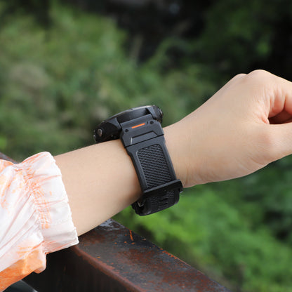 Techsuit W068 reim for Garmin Watch Fenix Series, 26mm, Svart Oransje