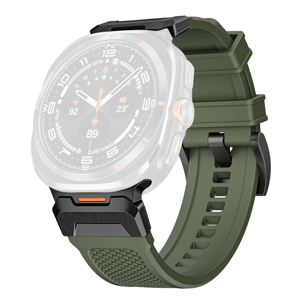 Techsuit W068 reim for Samsung Galaxy Watch Ultra, Svart Grønn