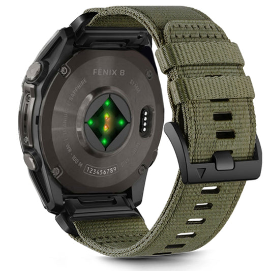 Techsuit W070 reim for Garmin Watch Fenix / Forerunner Series, 22mm, Mørkegrønn