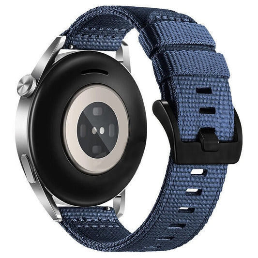Techsuit W070 reim for Samsung Galaxy Watch / Huawei Watch Series, 22mm, Marineblå