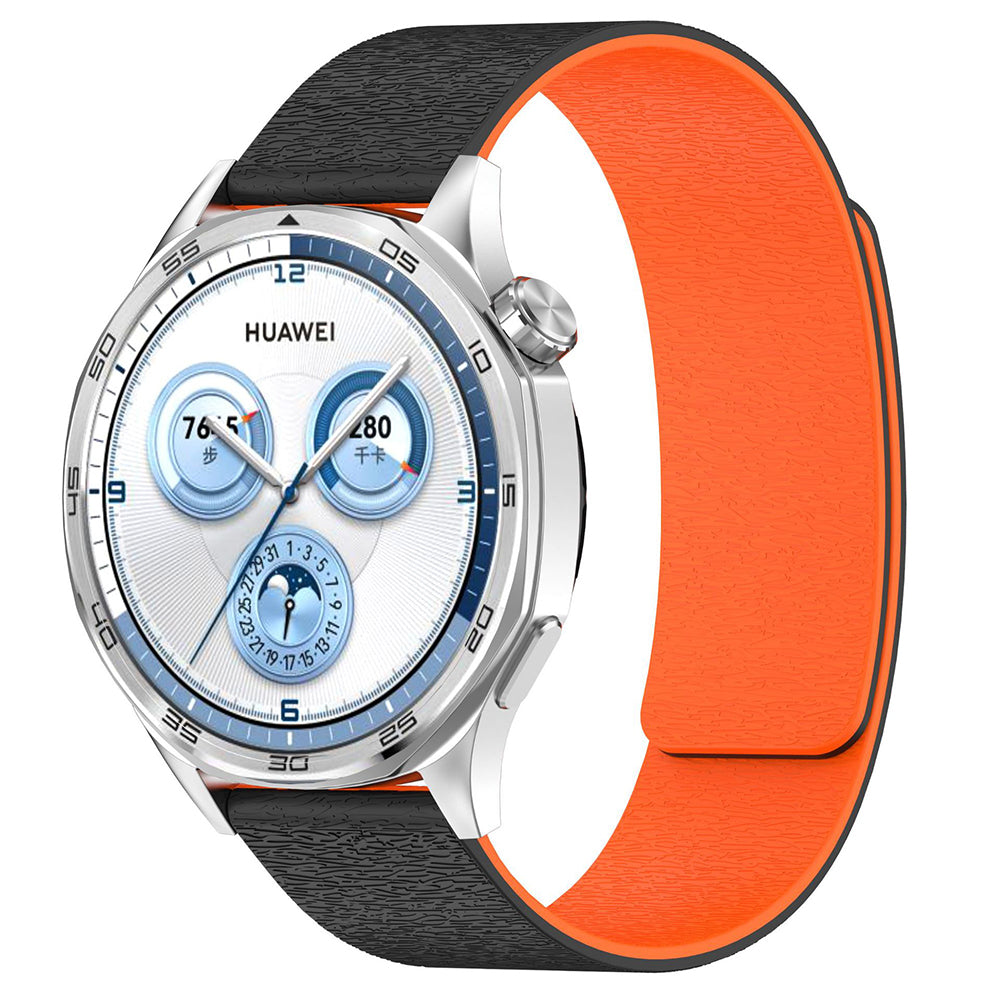 Techsuit W074 reim for Huawei Watch / Garmin Watch Series, 18mm, Svart Oransje