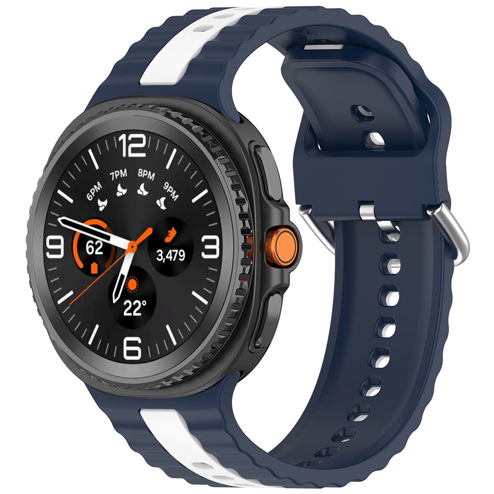 Techsuit W078 reim for Samsung Galaxy Watch 8 Classic / Watch8 44mm / Watch 8 40mm, Marineblå