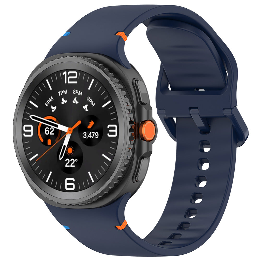 Techsuit W079 reim for Samsung Galaxy Watch 8 Classic / Watch8 44mm / Watch 8 40mm, Marineblå
