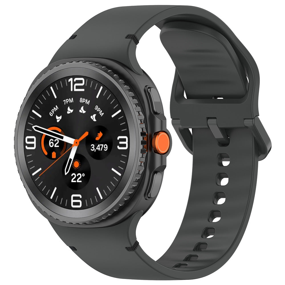 Techsuit W079 reim for Samsung Galaxy Watch 8 Classic / Watch8 44mm / Watch 8 40mm, Svart Grafitt