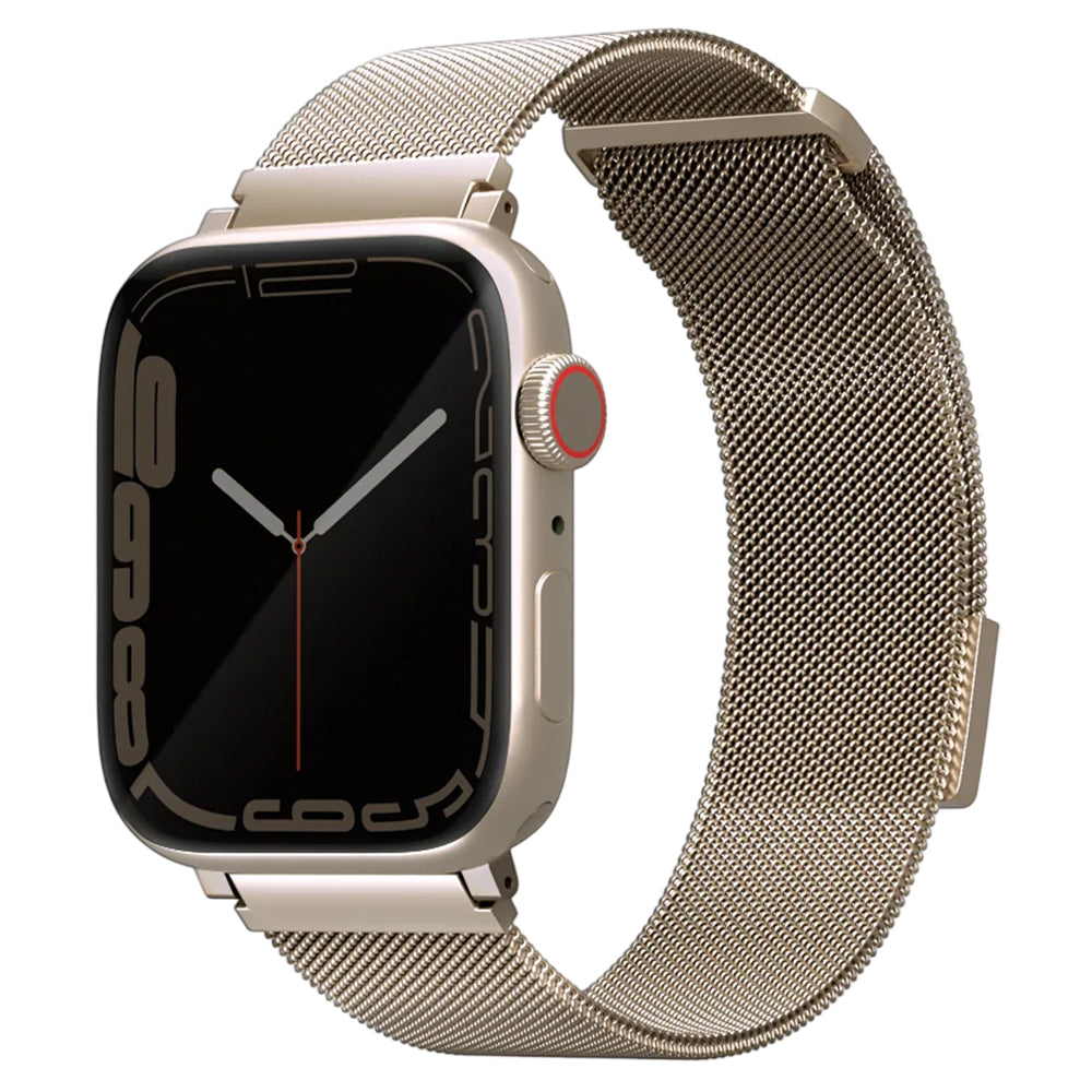 UNIQ Dante rem for Apple Watch 42mm / 41mm / 40mm / 38-serien, gullfarget