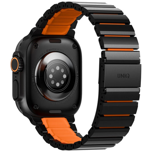 UNIQ Strova Flex rem for Apple Watch 49mm / 46mm / 45mm / 44mm / 42mm-serien, svart oransje