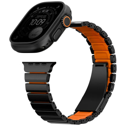 UNIQ Strova Flex rem for Apple Watch 49mm / 46mm / 45mm / 44mm / 42mm-serien, svart oransje