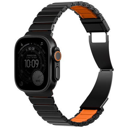 UNIQ Strova Flex rem for Apple Watch 49mm / 46mm / 45mm / 44mm / 42mm-serien, svart oransje