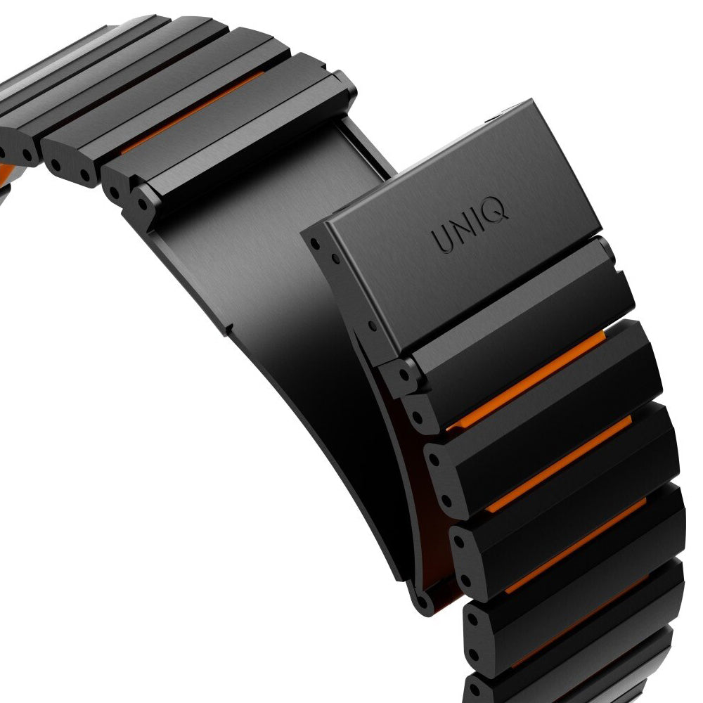 UNIQ Strova Flex rem for Apple Watch 49mm / 46mm / 45mm / 44mm / 42mm-serien, svart oransje