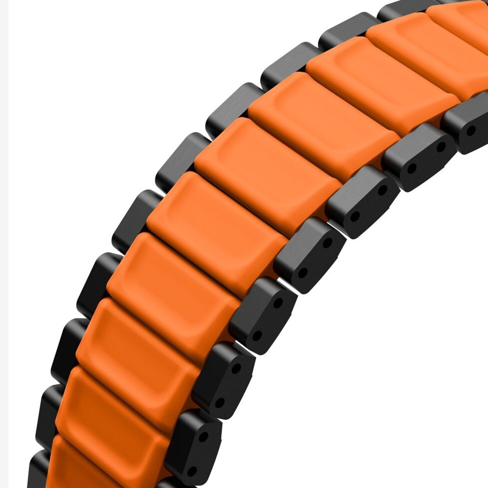 UNIQ Strova Flex rem for Apple Watch 49mm / 46mm / 45mm / 44mm / 42mm-serien, svart oransje