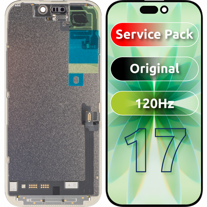 Display med Touchscreen Apple iPhone 17, med Ramme, Svart, Service Pack 661-56065