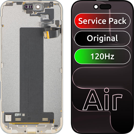 Apple iPhone 17 Air berøringsskjerm med ramme, svart, servicepakke 661-55240