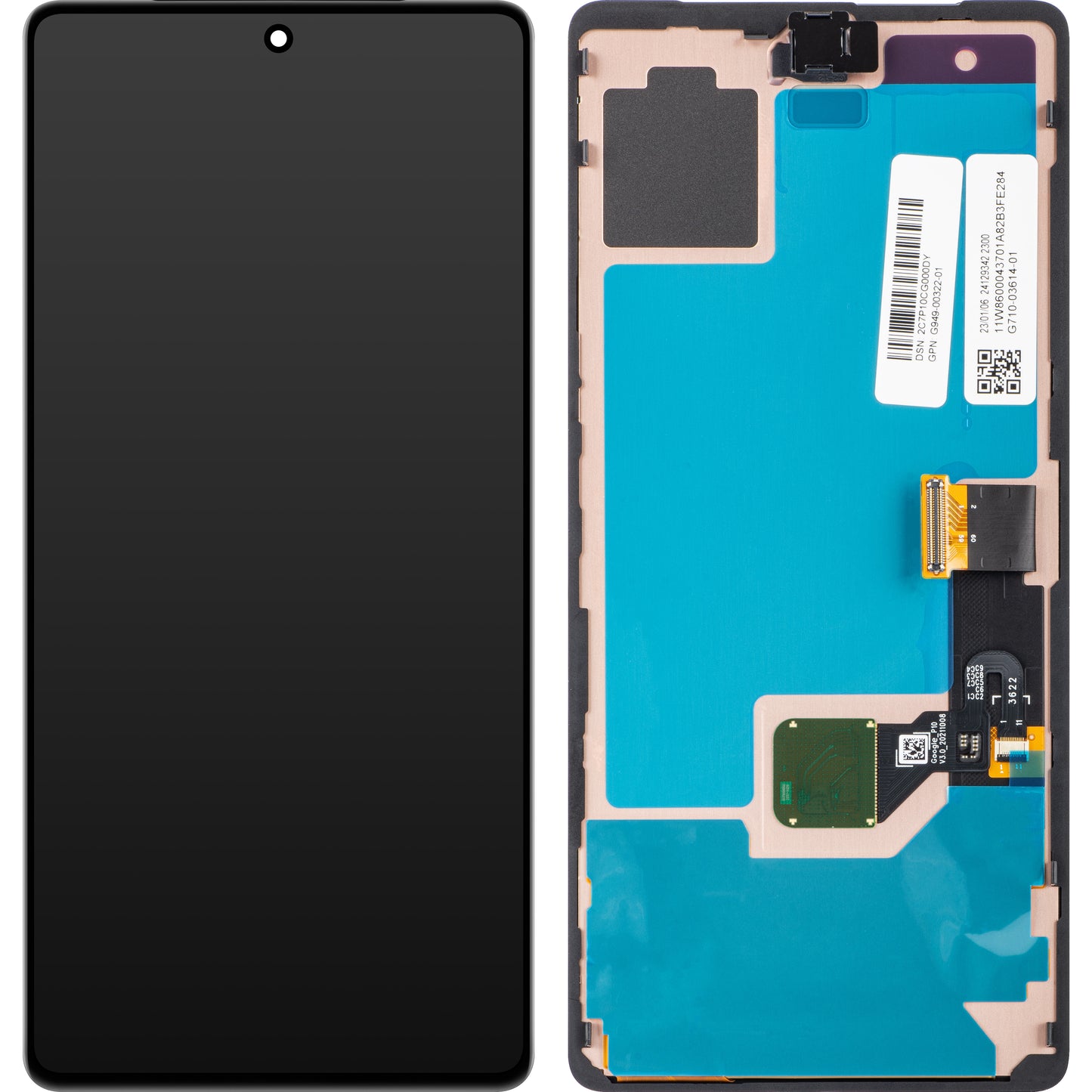 Google Pixel 7 berøringsskjerm, Servicepakke G949-00322-01 