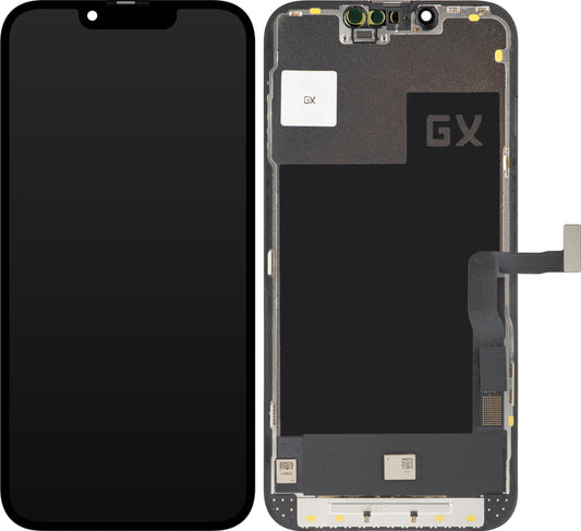 GX berøringsskjerm for Apple iPhone 13 Pro, med ramme, OLED IC Movable Version, svart
