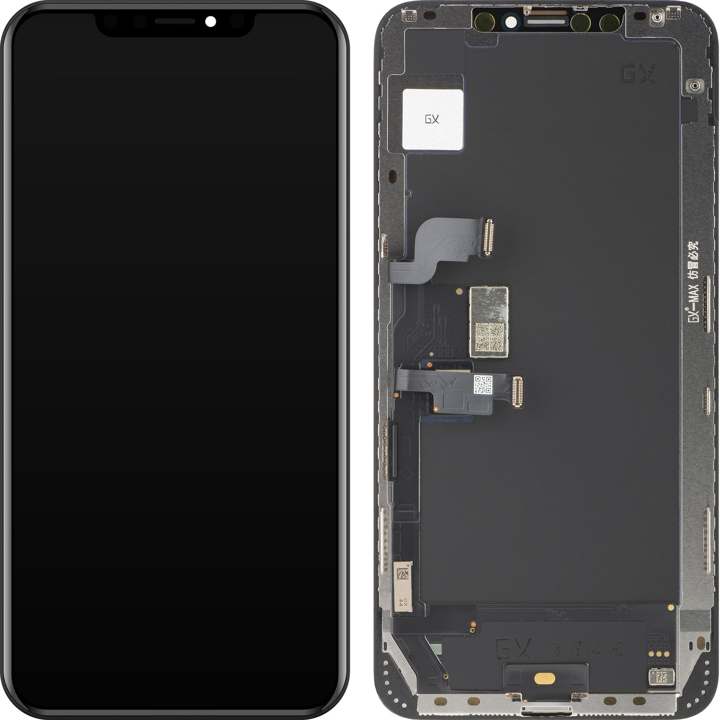 GX berøringsskjerm for Apple iPhone XS Max, med ramme, OLED-versjon, svart