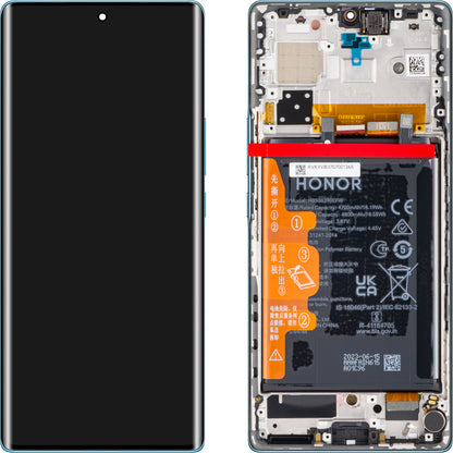 Display med Touchscreen Honor 70, med ramme og batteri, Blå (Icelandic Frost), Service Pack 0235ACMJ