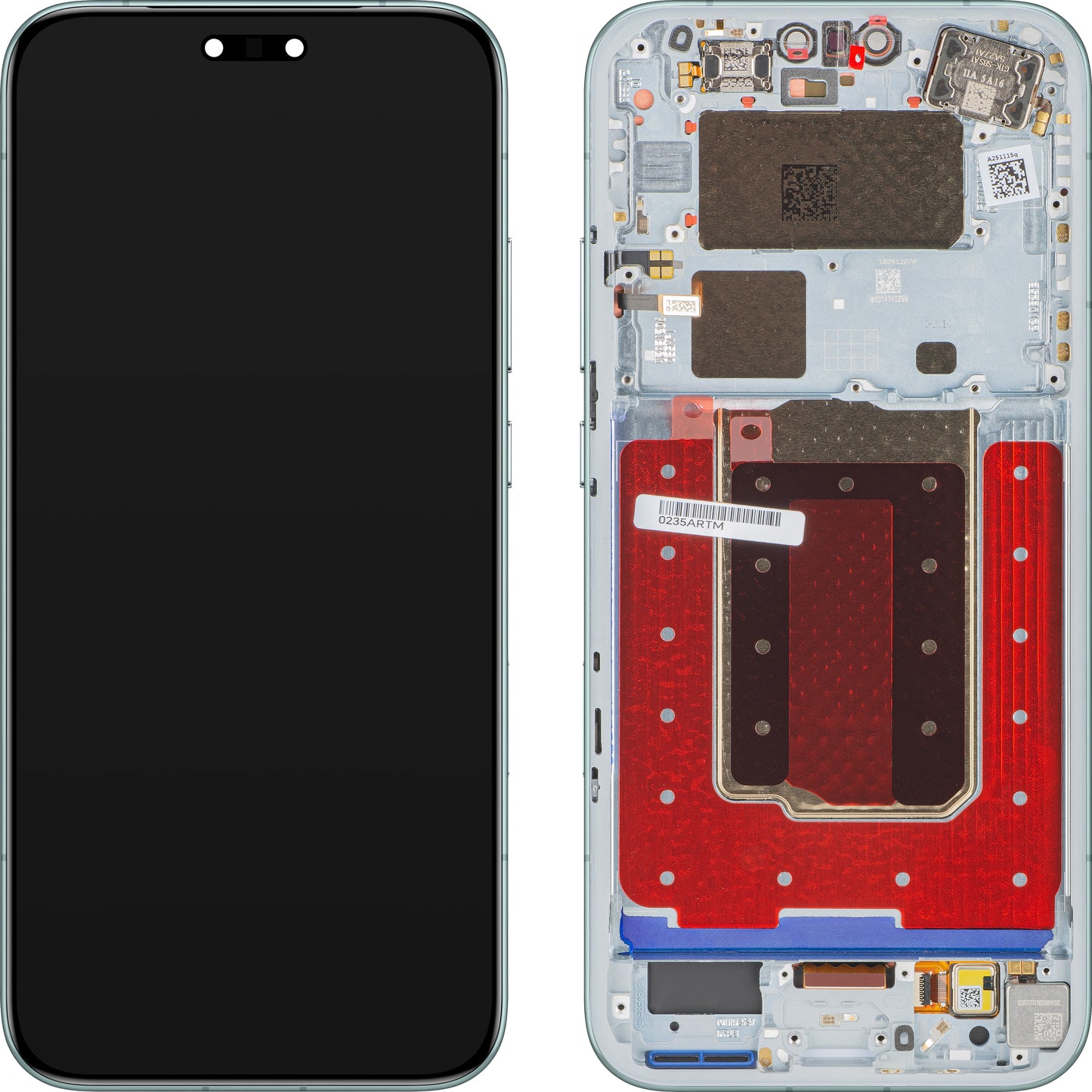Display med Touchscreen Honor Magic8 Pro, med ramme, Blå (Sky Cyan), Service Pack 0235ARTM