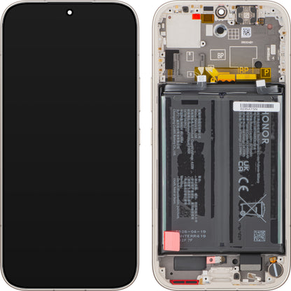 Touchscreen-display Honor 600, med ramme og batteri, gull (Golden White), Service Pack 0235ATSN