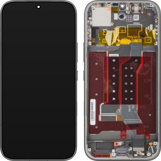 Honor 600 berøringsskjerm med ramme, svart, servicepakke 0235ATSR