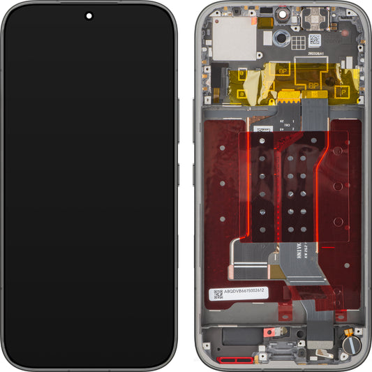 Honor 600 Pro berøringsskjermdisplay med ramme, svart, servicepakke 0235ATTU