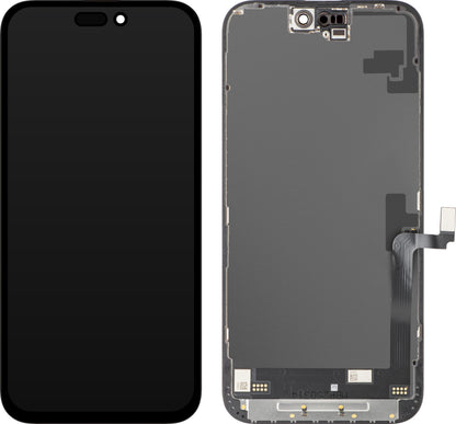 Display med JK Touchscreen for Apple iPhone 16 Plus, med ramme, LCD In-Cell IC Movable versjon, Svart