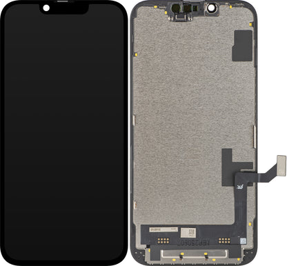 Display med Touchscreen JK for Apple iPhone 16e, med Ramme, LCD In-Cell IC Movable-versjon, Svart
