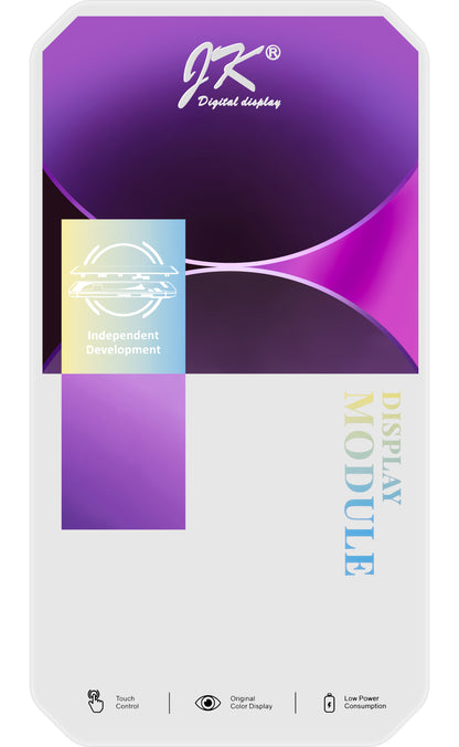 JK berøringsskjerm for Apple iPhone 14, med ramme, In-Cell LCD-versjon, svart 