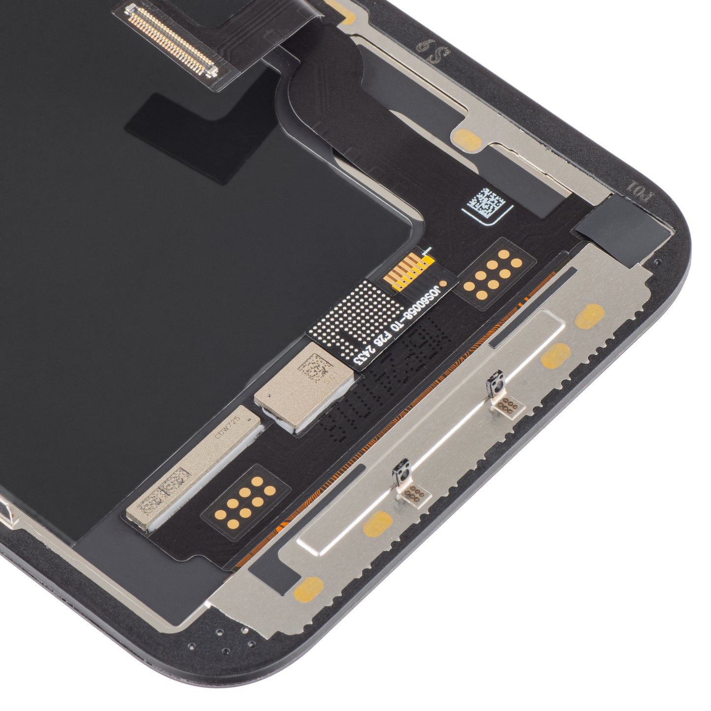 JK berøringsskjerm for Apple iPhone 13, med ramme, OLED IC bevegelig versjon, svart 