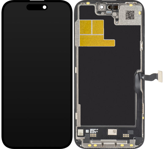 JK berøringsskjerm for Apple iPhone 14 Pro, med ramme, In-Cell IC Movable LCD-versjon, svart 