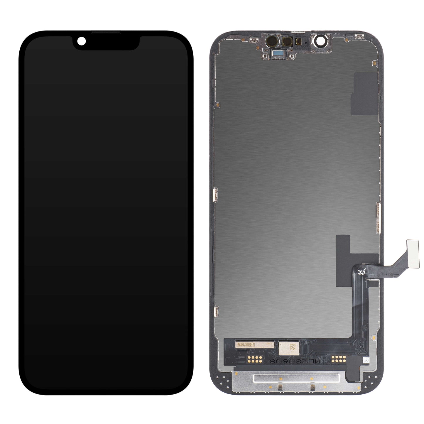 JK berøringsskjerm for Apple iPhone 14, med ramme, In-Cell LCD-versjon, svart 