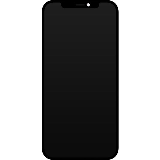 JK berøringsskjerm for Apple iPhone 12 / 12 Pro, med ramme, OLED IC Flyttbar versjon, svart