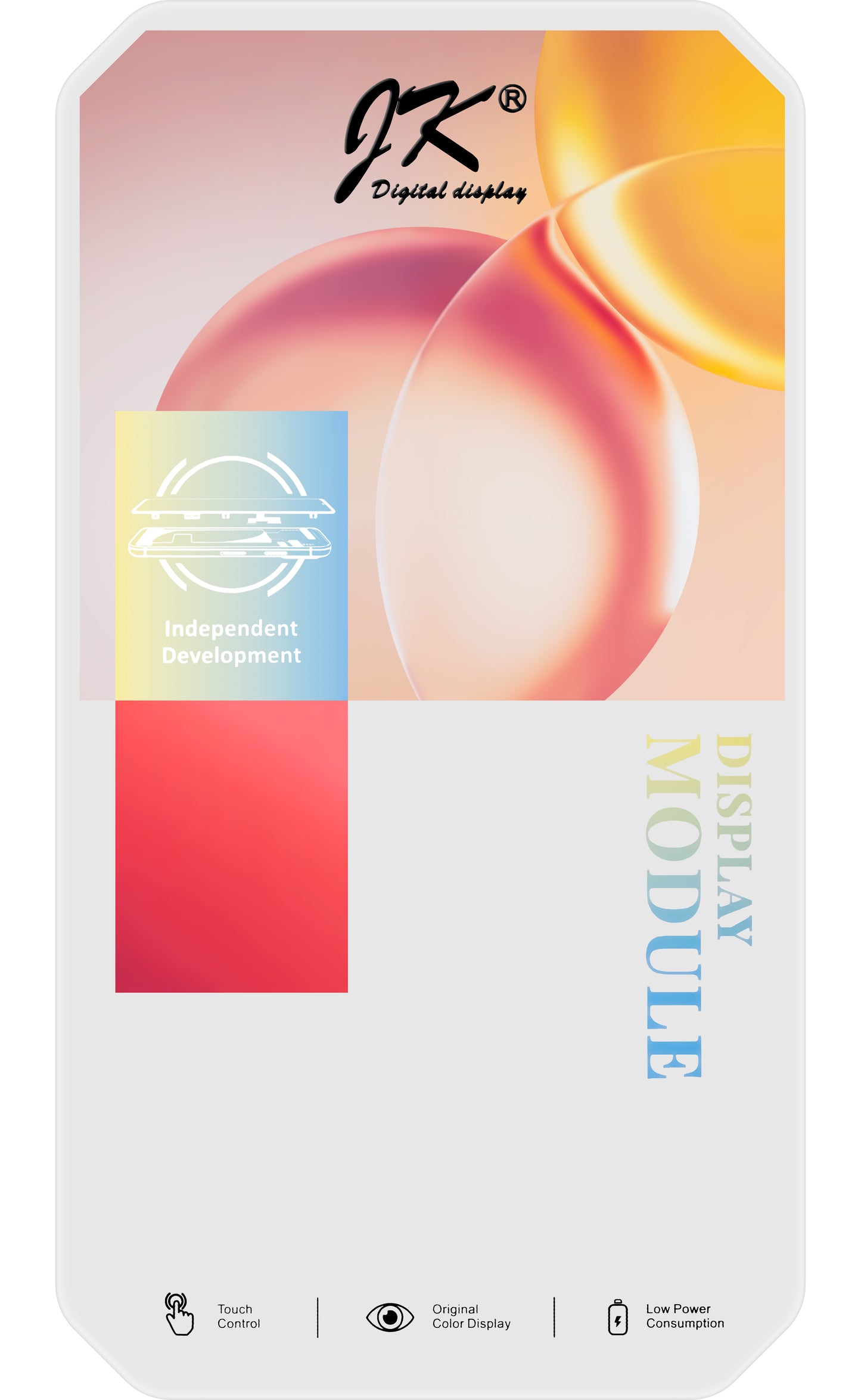 JK berøringsskjerm for Apple iPhone 15 Pro, med ramme, In-Cell LCD-versjon, svart 