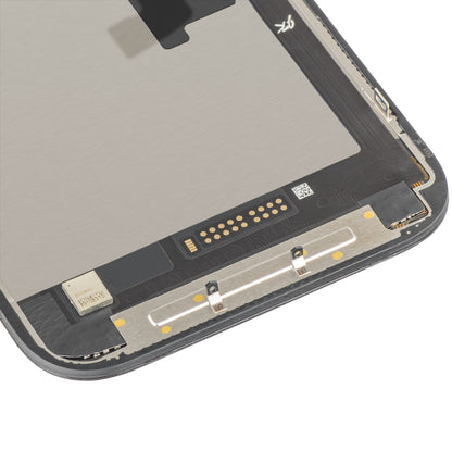 JK berøringsskjermdisplay for Apple iPhone 16 Pro, med ramme, LCD In-Cell IC flyttbar versjon, svart