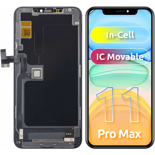 JK berøringsskjerm for Apple iPhone 11 Pro Max, med ramme, In-Cell LCD-versjon, svart