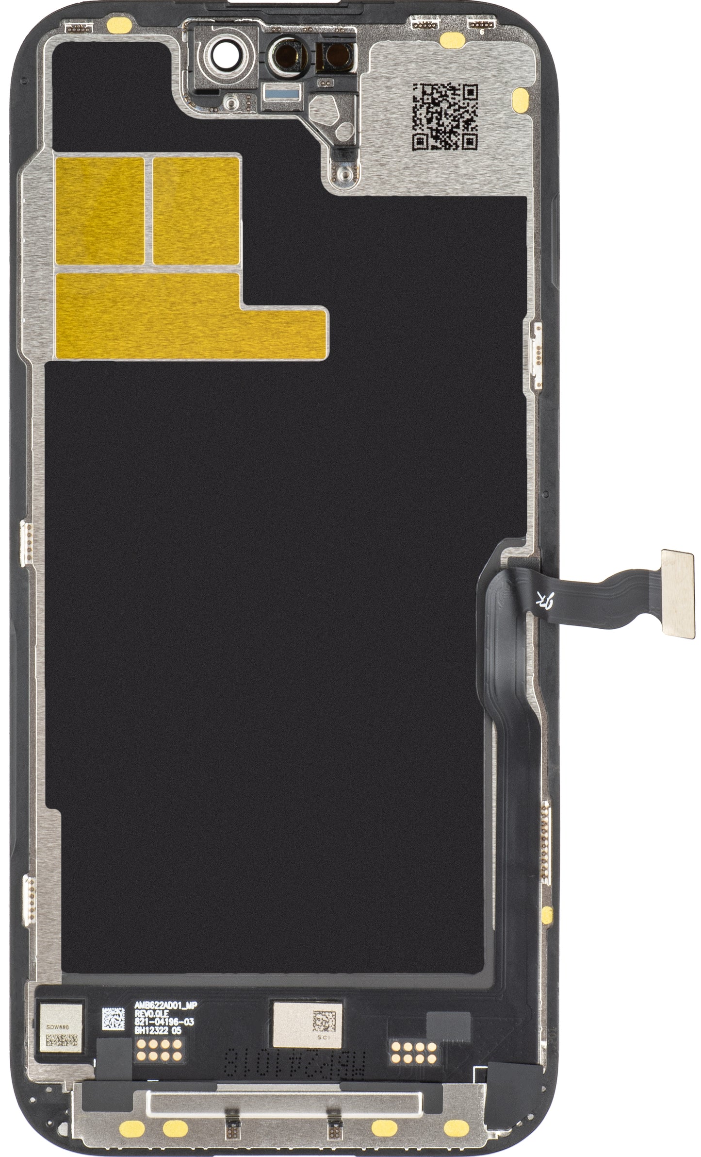 JK berøringsskjermdisplay for Apple iPhone 14 Pro, med ramme, LCD In-Cell IC flyttbar versjon, svart