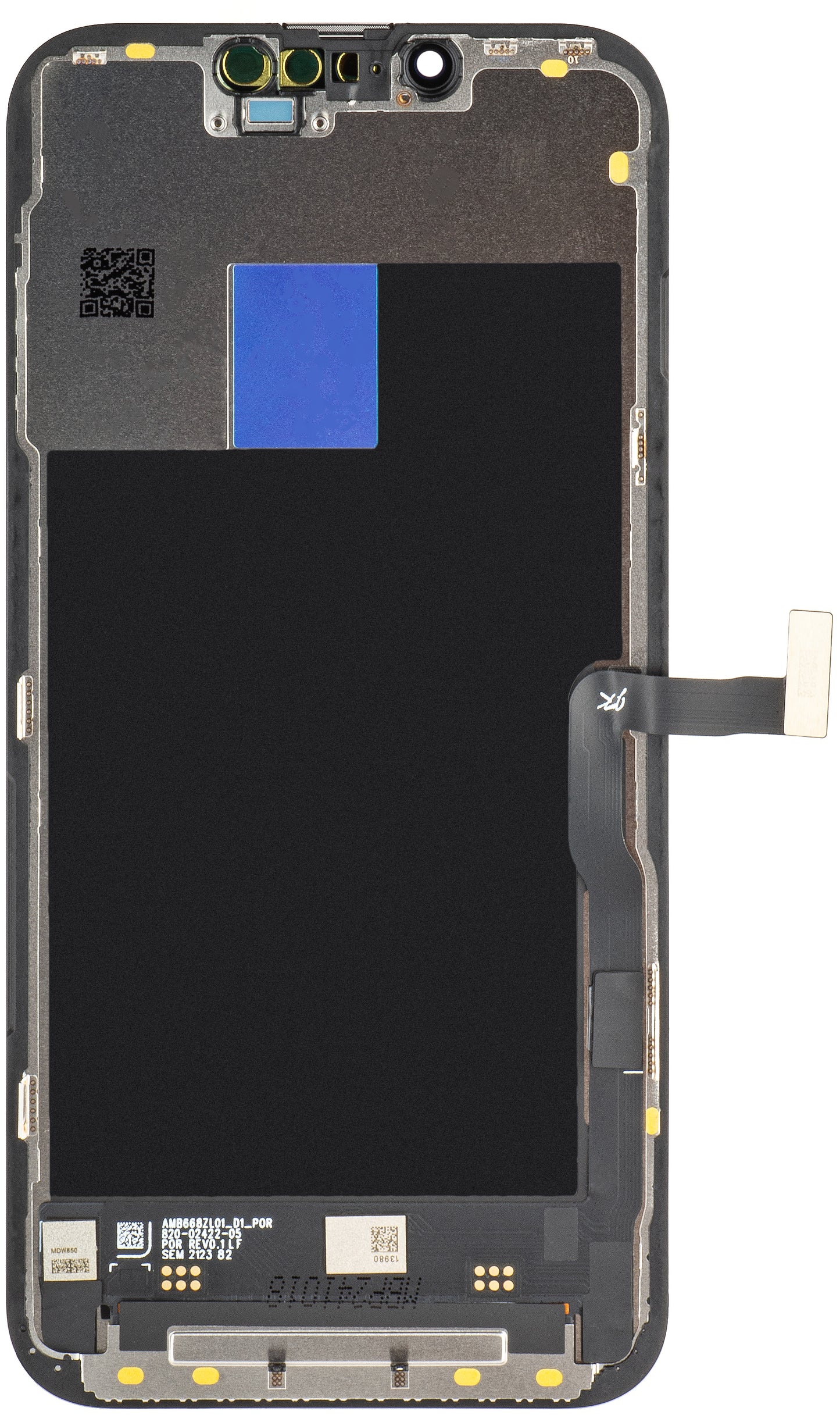 JK berøringsskjerm for Apple iPhone 13 Pro, med ramme, In-Cell IC Movable LCD-versjon, svart