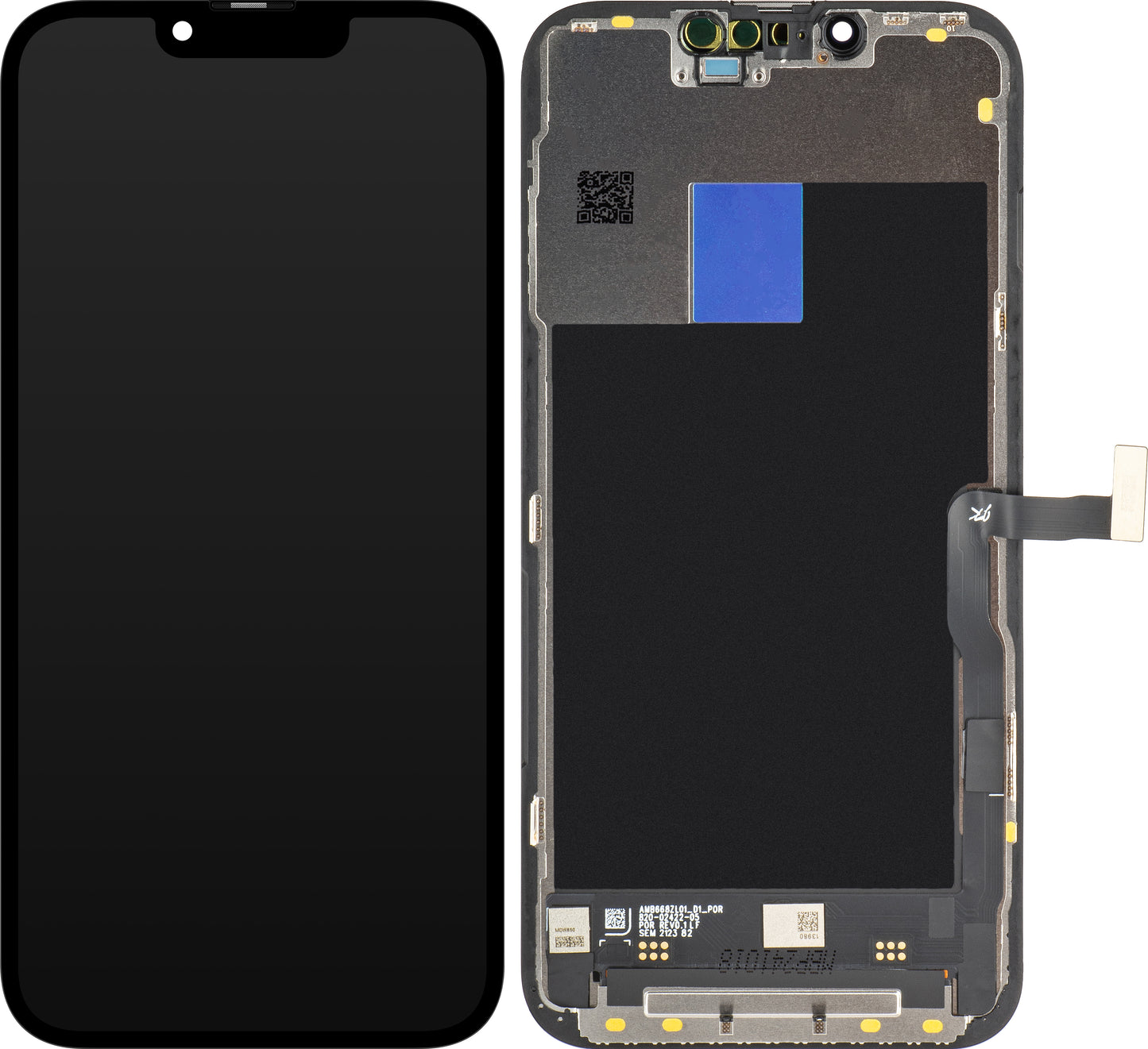 JK berøringsskjerm for Apple iPhone 13 Pro, med ramme, In-Cell IC Movable LCD-versjon, svart