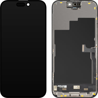 Display med Touchscreen JK for Apple iPhone 15 Pro, med ramme, LCD In-Cell IC Movable-versjon, Svart