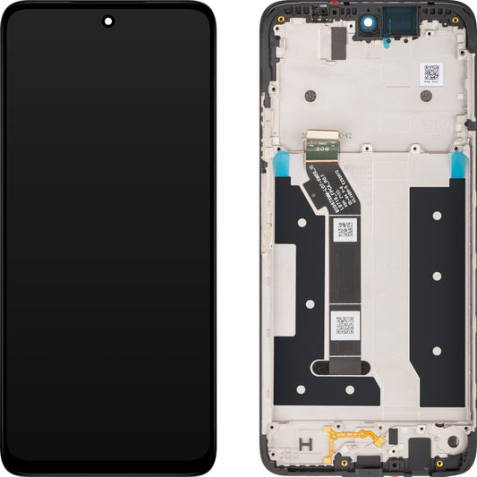 Motorola Moto G35 berøringsskjerm med ramme, svart, Servicepakke 5D68C28856 