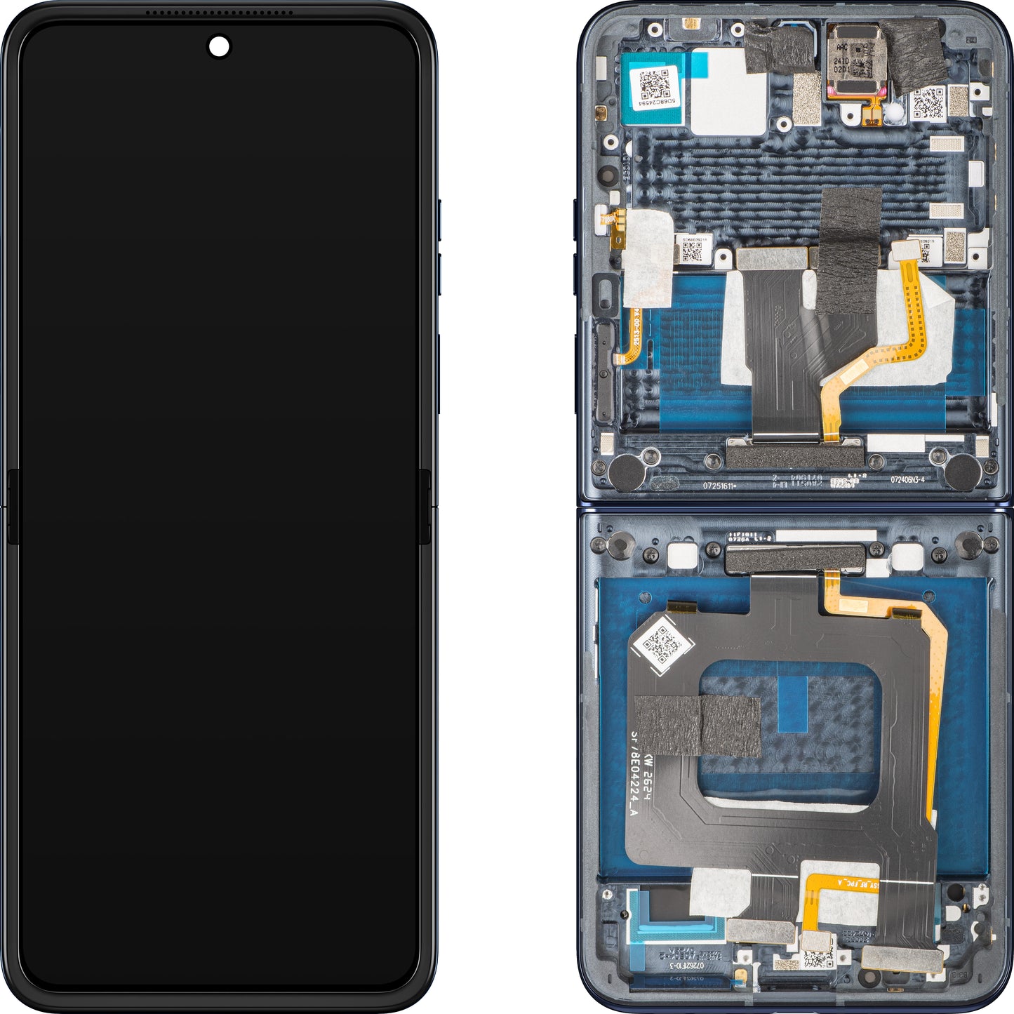 Display med Touchscreen Motorola Razr+ 2025 / Razr+ 2024 / Razr 50 Ultra, med ramme, Sub Inner, Marineblå (Navy Blazer), Service Pack 5D68C24698
