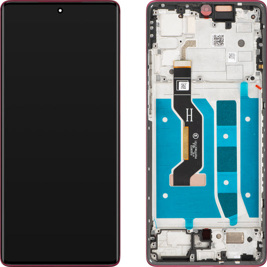Display med Touchscreen Motorola Moto G85, med ramme, Blå (Relucent Blue), Service Pack 5D68C29595