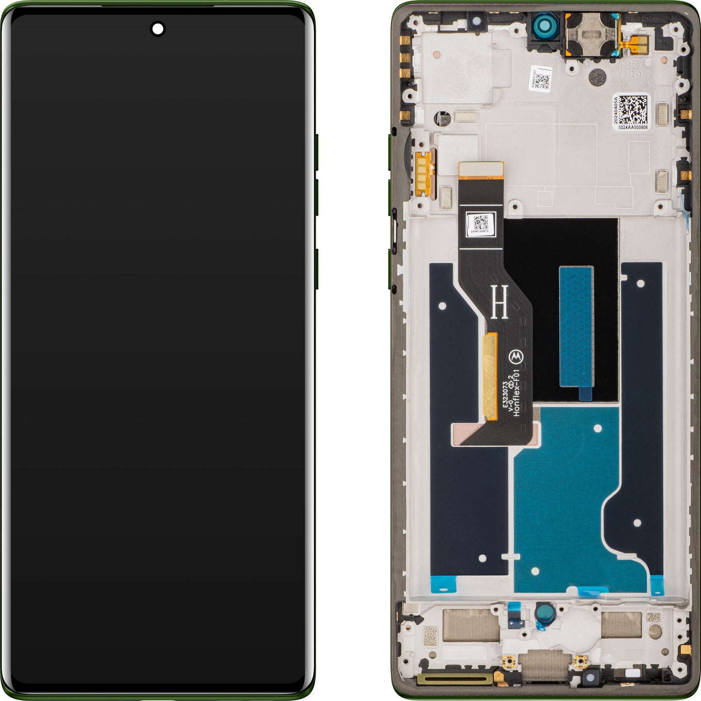 Motorola Edge 50 Fusion berøringsskjermdisplay med ramme, grønn (Forest Green), resealsert 5D68C25167
