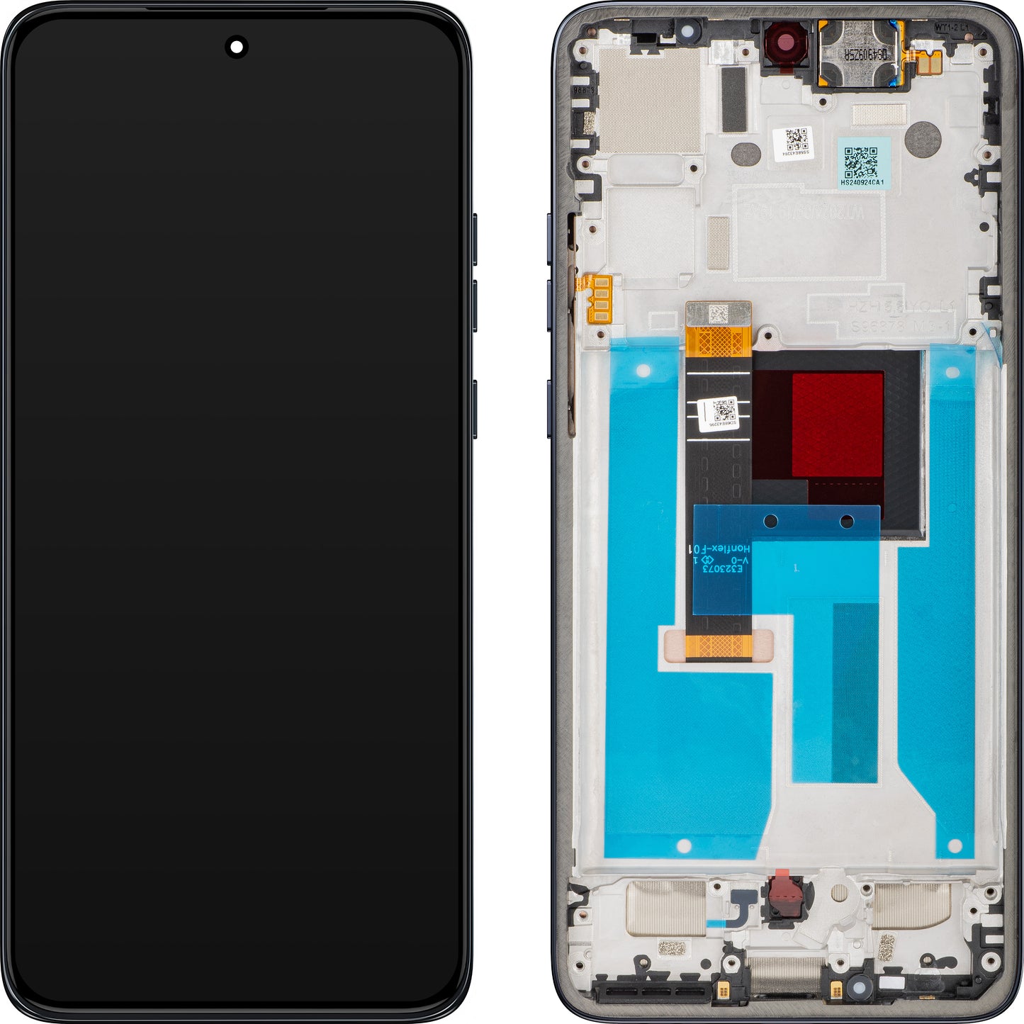 Motorola Edge 50 Neo berøringsskjermdisplay med ramme, grå (Grisaille), forseglet 5D68C28683