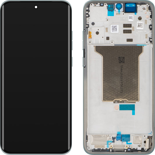 Motorola Edge 70 Fusion+ / Edge 70 Fusion berøringsskjerm med ramme, turkis (Pantone Blue Surf), servicepakke 5D68C32057